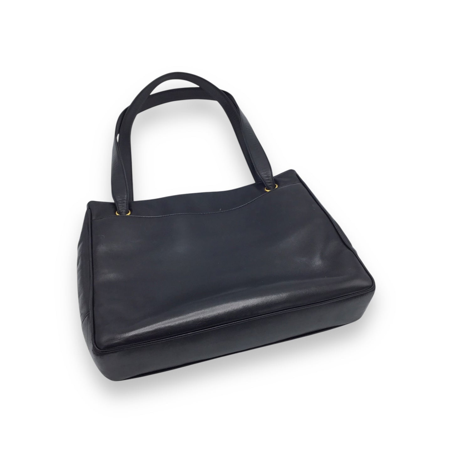 Chanel Handbag Black Calfskin Studded Logo