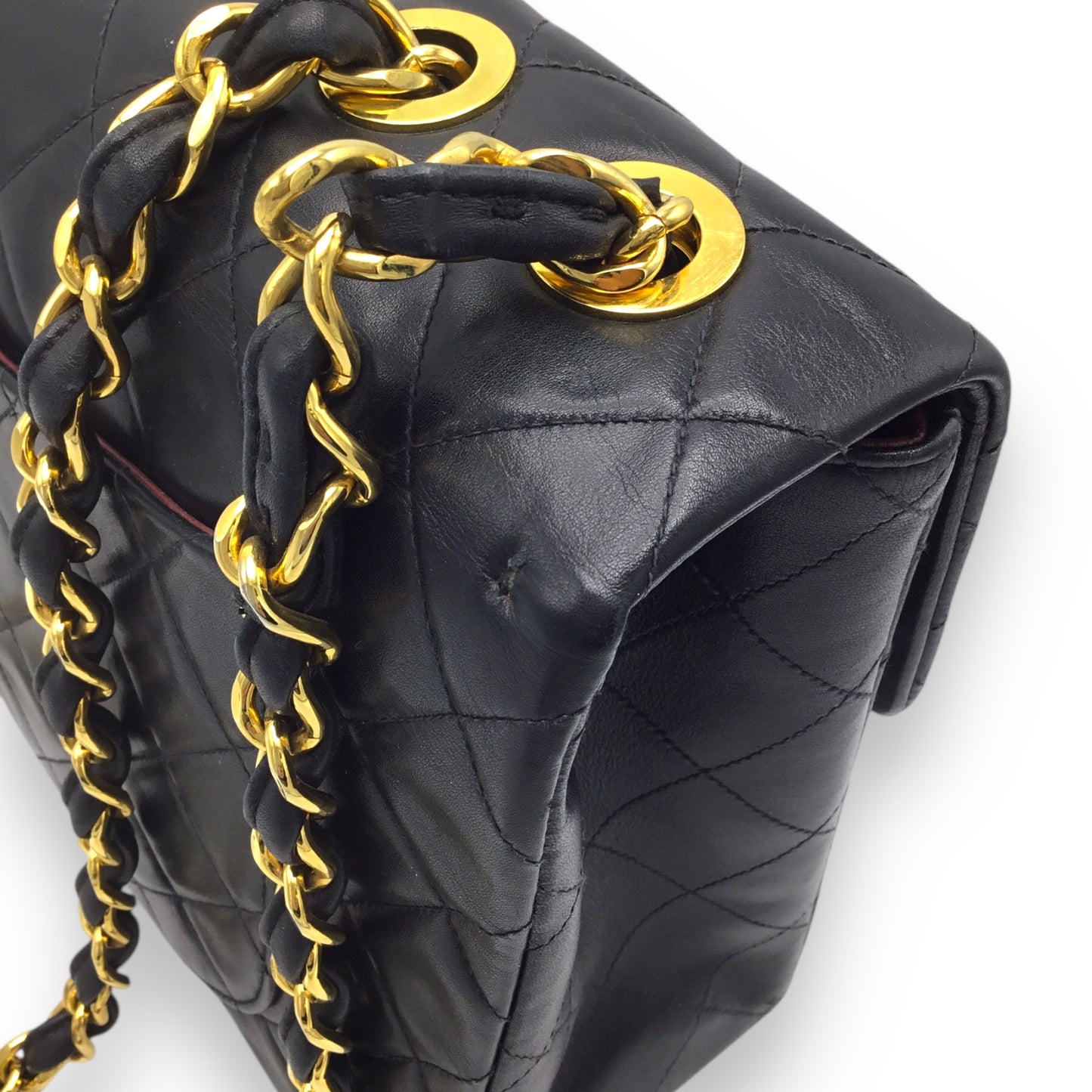 Chanel Jumbo Vintage Classic Flap Designer Handbag Black Lambskin