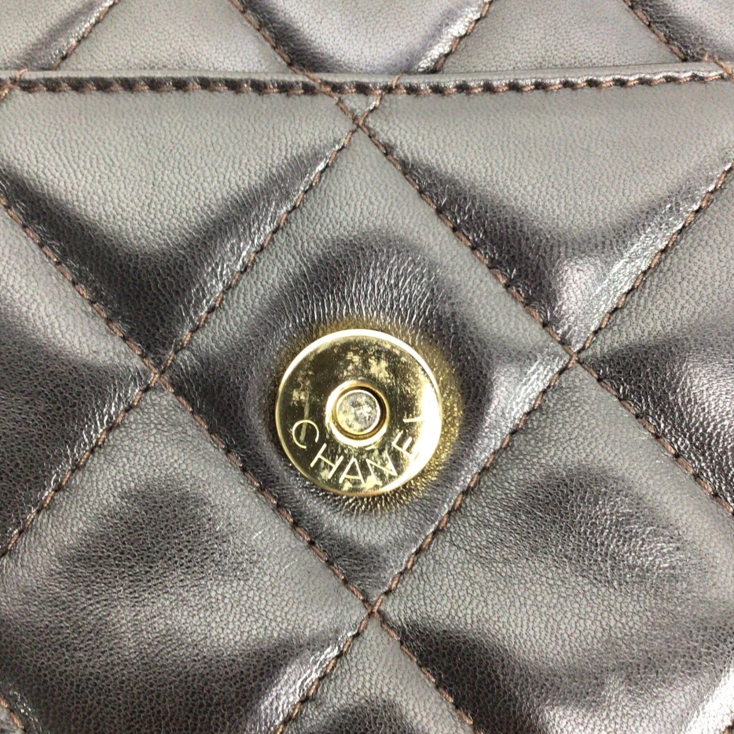 Chanel Large Camera Bag in Brown Quilted Lambskin Leather with Tassel Accent