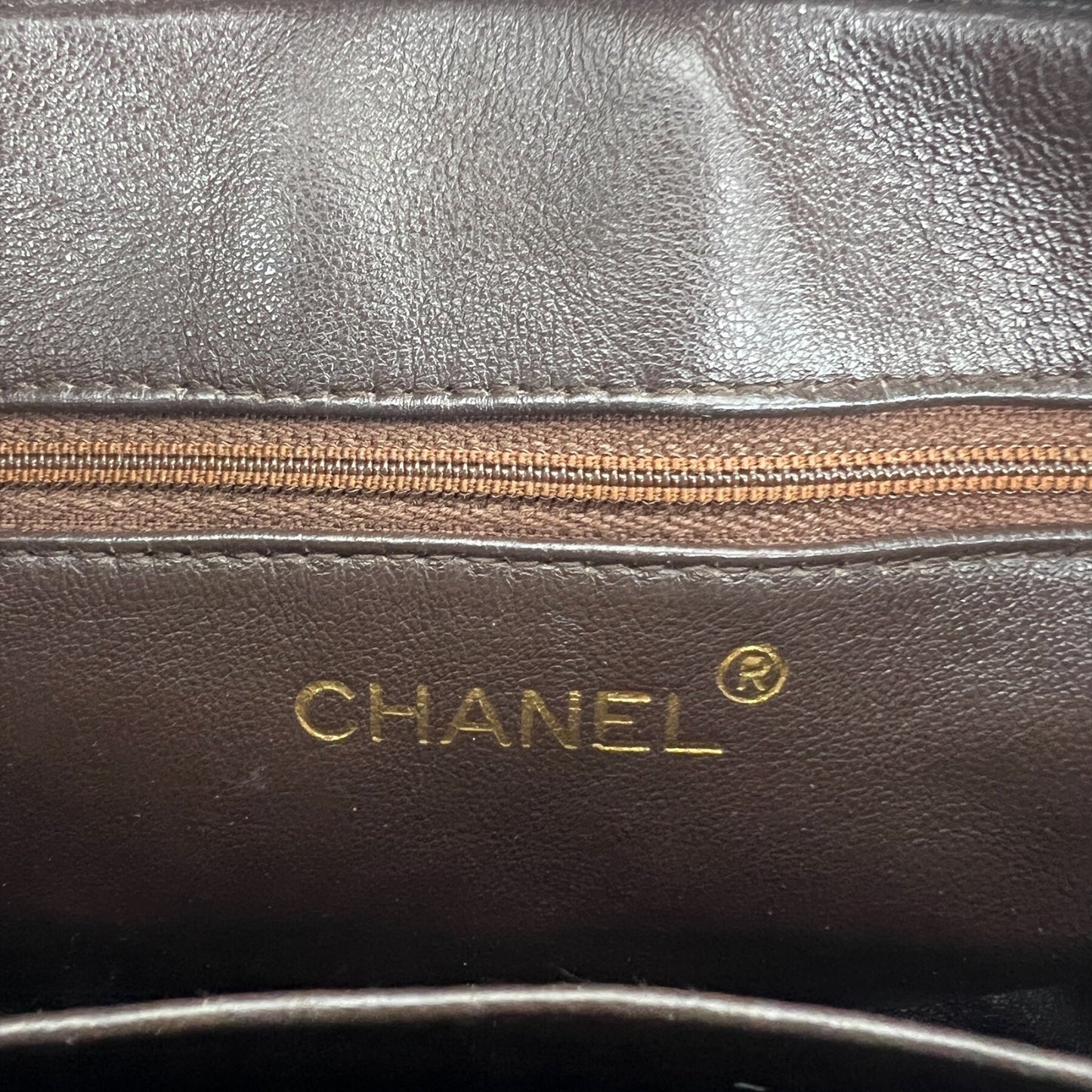 Chanel Large Camera Bag in Brown Quilted Lambskin Leather with Tassel Accent