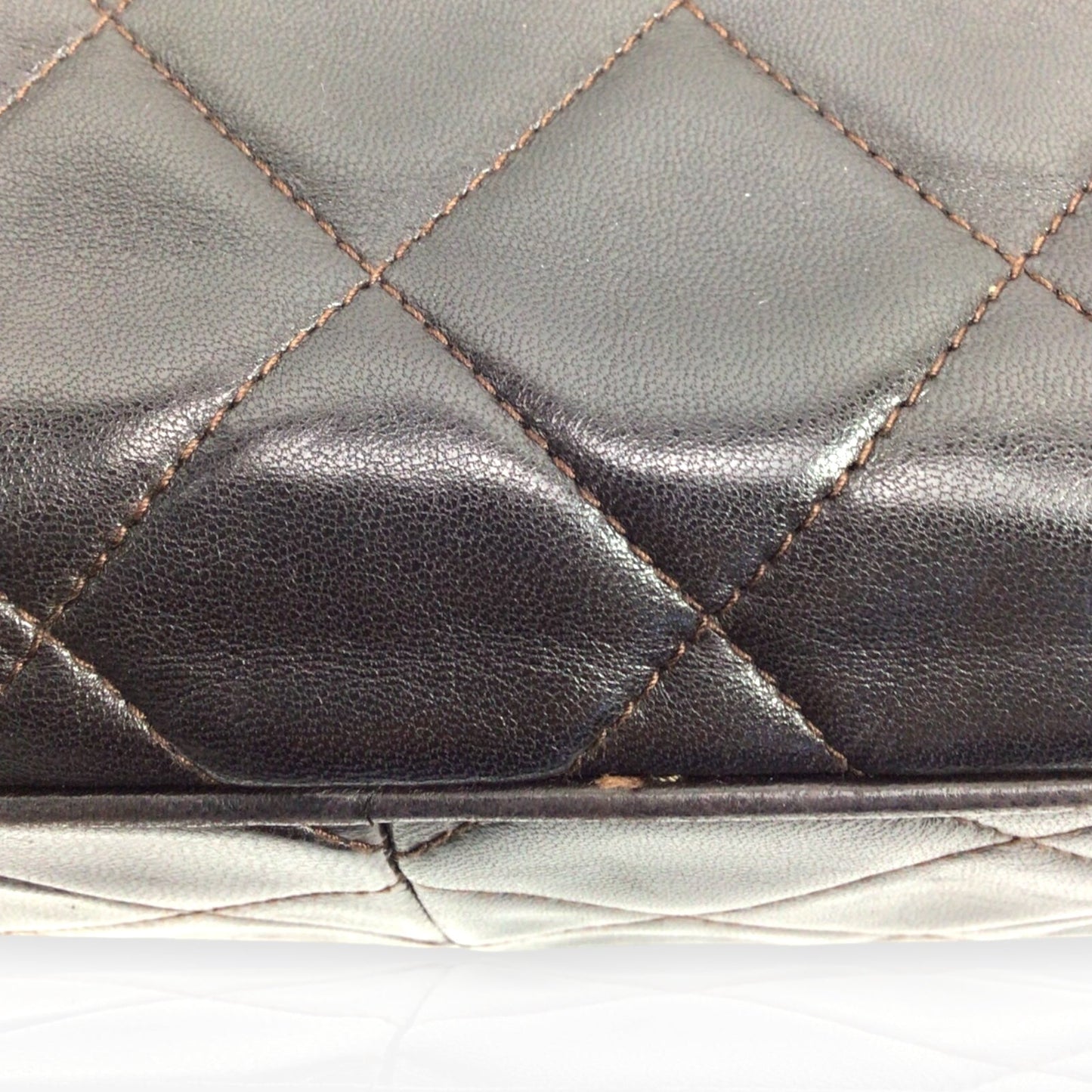 Chanel Large Camera Bag in Brown Quilted Lambskin Leather with Tassel Accent