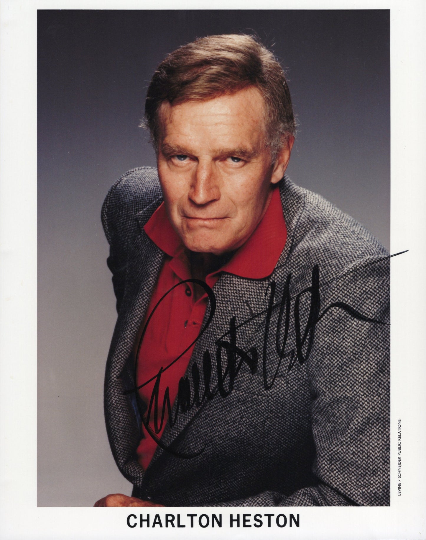 Charlton Heston Signed Photo 8x10 Charlton Heston Autograph Hollywood Collectible