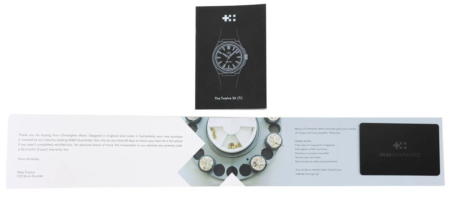 Christopher Ward The Twelve 36 Titanium Chronometer Watch – Lagoon Blue Dial