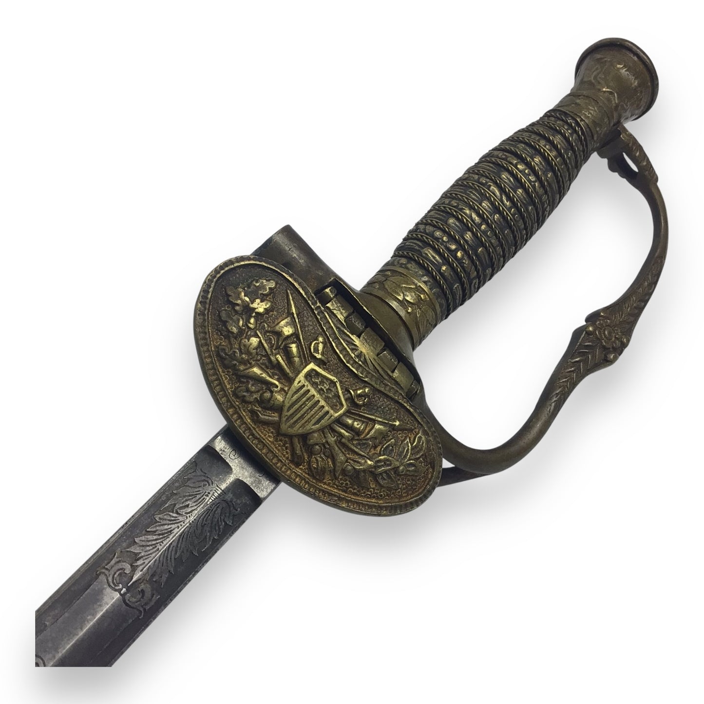 Civil War 1860 Whistle Sword Named J.A. Joel & Co w/ Sheath & Original Bag