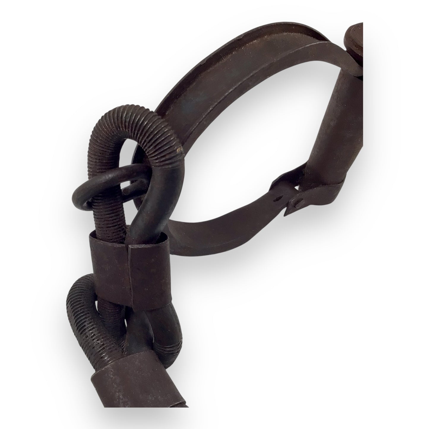 Civil War Era Iron Shackles / Handcuffs – Forged Prisoner Restraints Relic