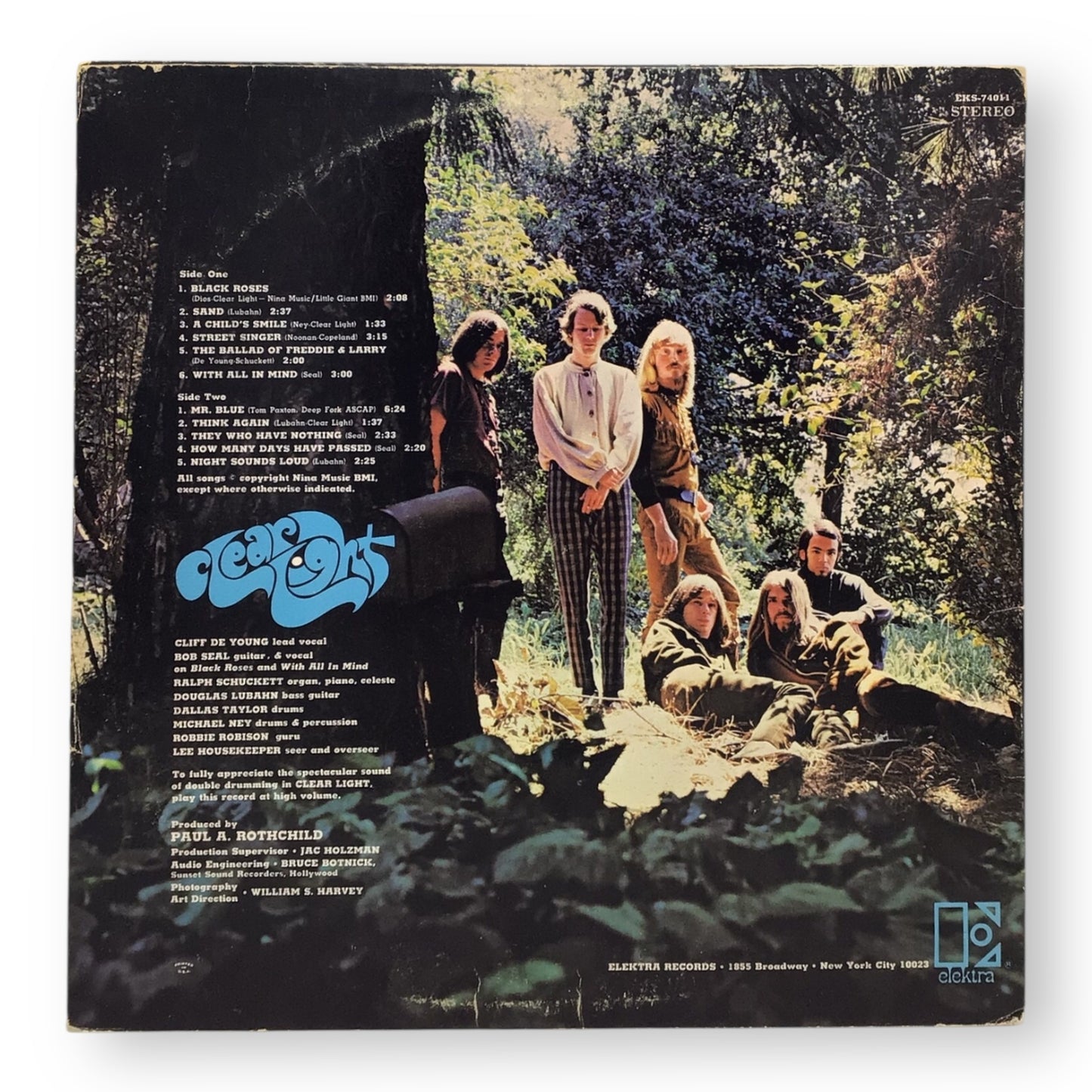 Clear Light – Self-Titled Vinyl LP | Elektra EKS-74011 Stereo | Preowned