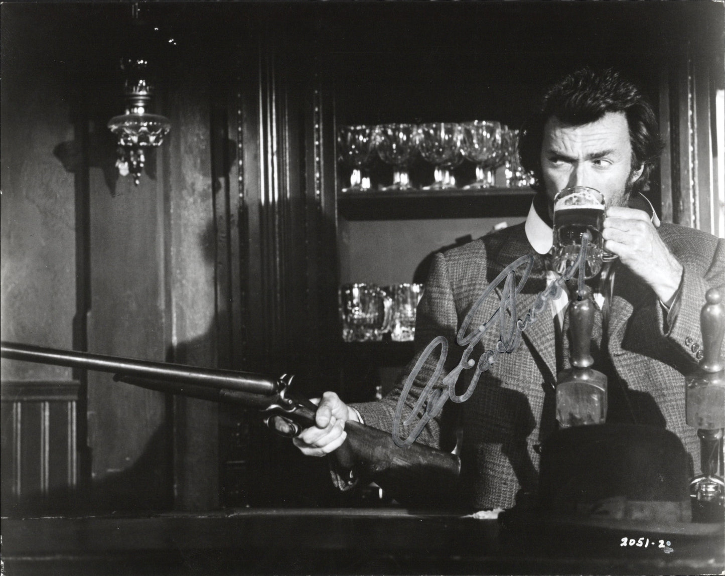 Clint Eastwood Signed Photo 7.5x9 – Joe Kidd Official Universal Studios B&W Promo Photo