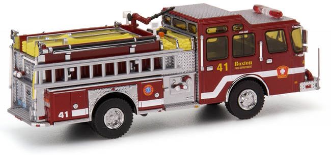 Code 3 Boston E-One Cyclone II Pumper 41 - Code 3 Ferrara Diecast 1/64 Fire Engine