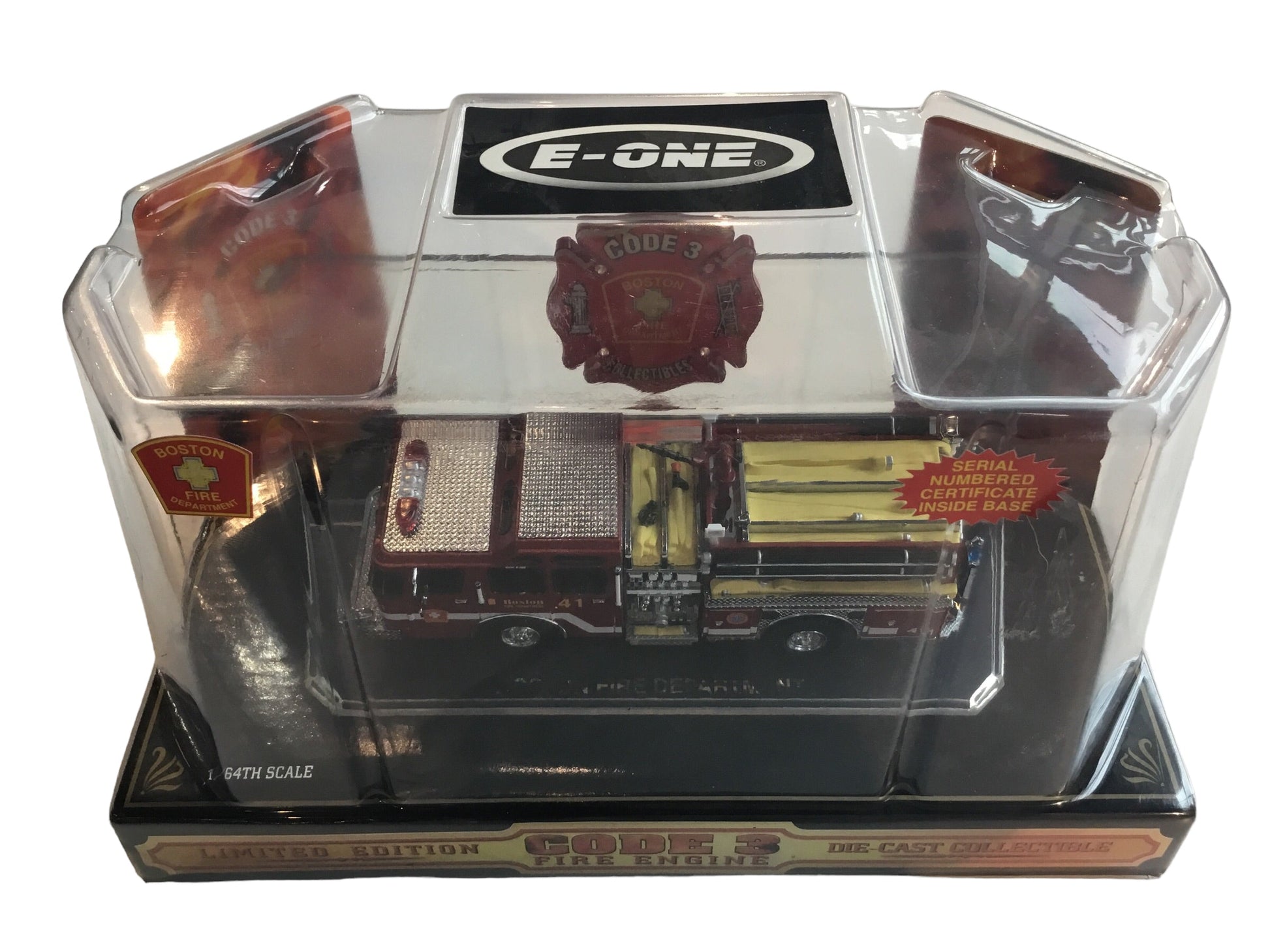 Code 3 Boston E-One Cyclone II Pumper 41 - Code 3 Ferrara Diecast 1/64 Fire Engine