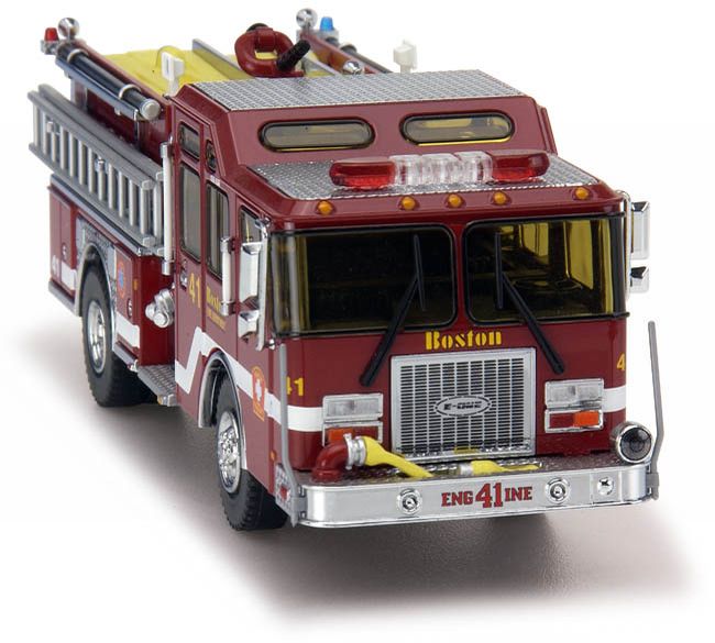 Code 3 Boston E-One Cyclone II Pumper 41 - Code 3 Ferrara Diecast 1/64 Fire Engine