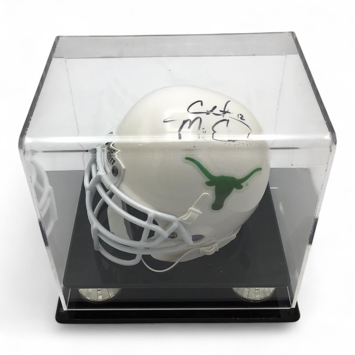 Colt McCoy Signed UT Mini Football Helmet - Rare Longhorns Version, JSA Certified