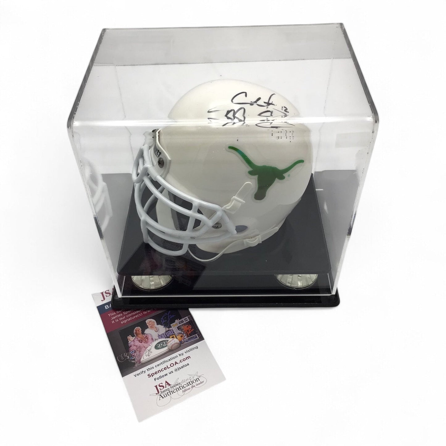 Colt McCoy Signed UT Mini Football Helmet - Rare Longhorns Version, JSA Certified