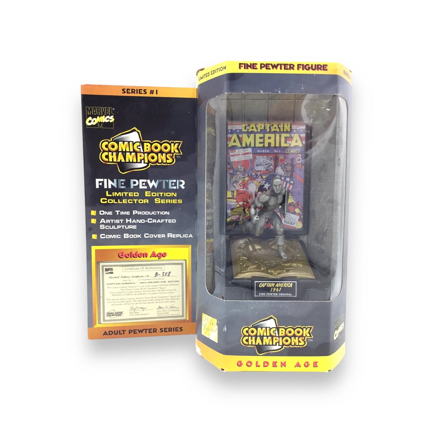 Comic Book Champions Captain America 1941 Pewter Figure Sealed