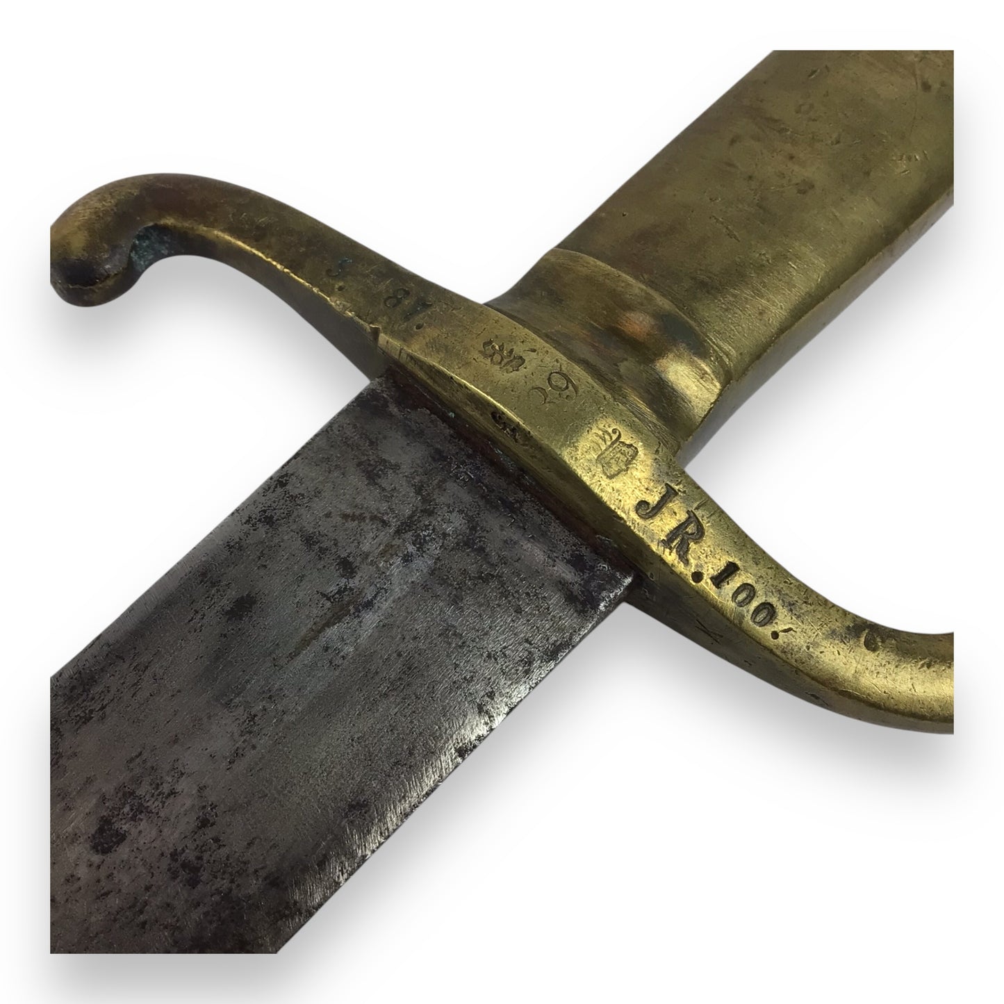 Confederate Eagle Head Side Knife – Civil War Era w/ Leather Sheath (c.1850)