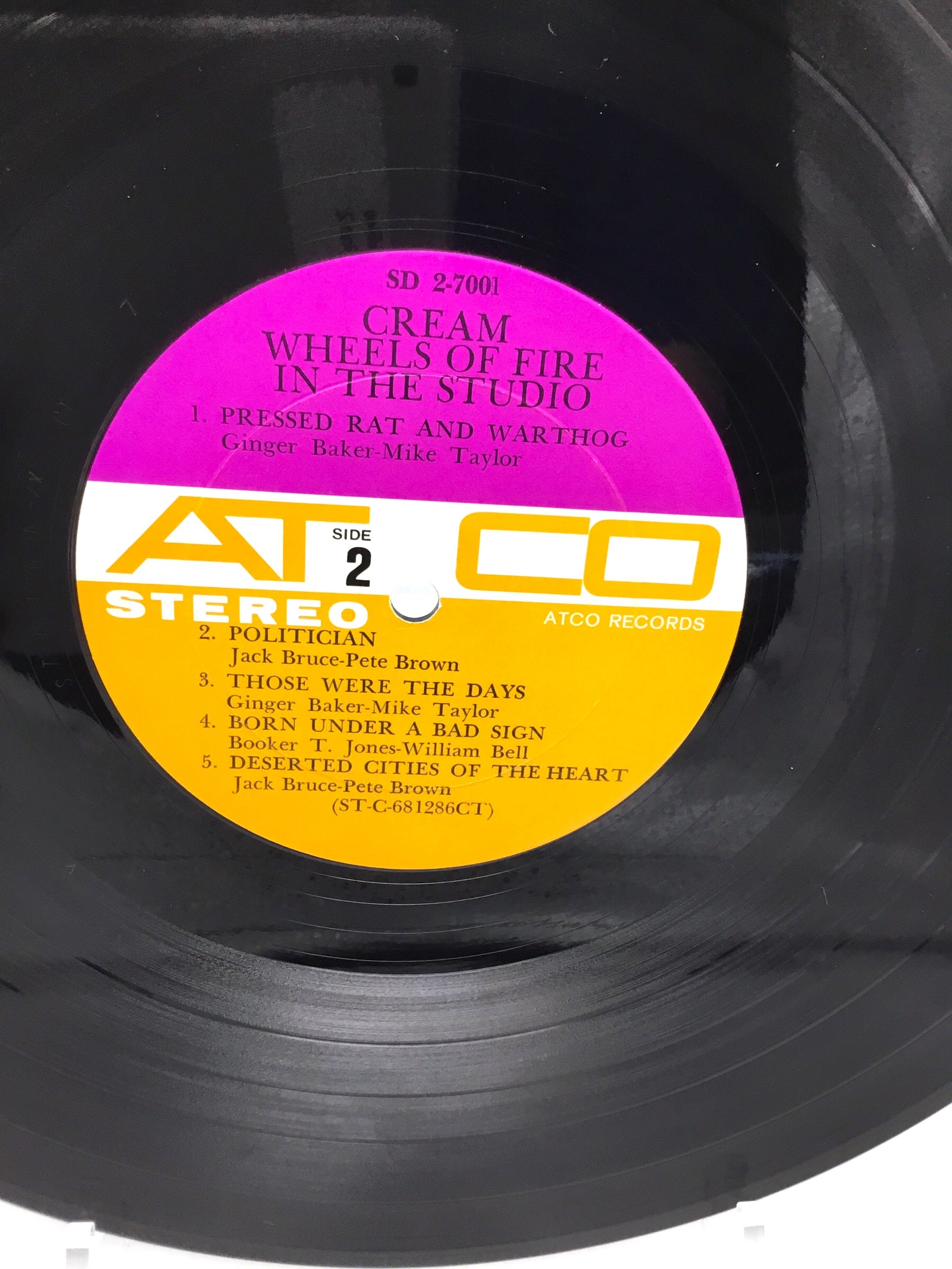 Cream - Wheels of Fire 2 Lp Original Stereo Pressing SD-2-700 Gatefold Cover Holograph-PSYCH ATCO TRI-TONE Label