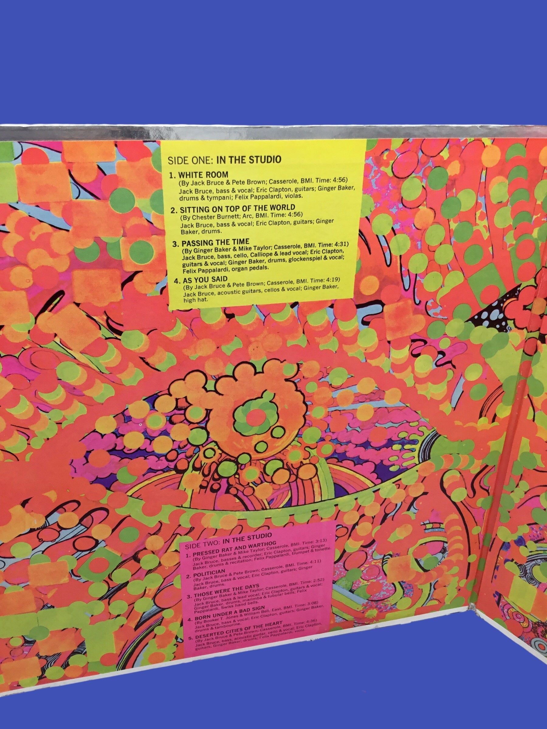 Cream - Wheels of Fire 2 Lp Original Stereo Pressing SD-2-700 Gatefold Cover Holograph-PSYCH ATCO TRI-TONE Label