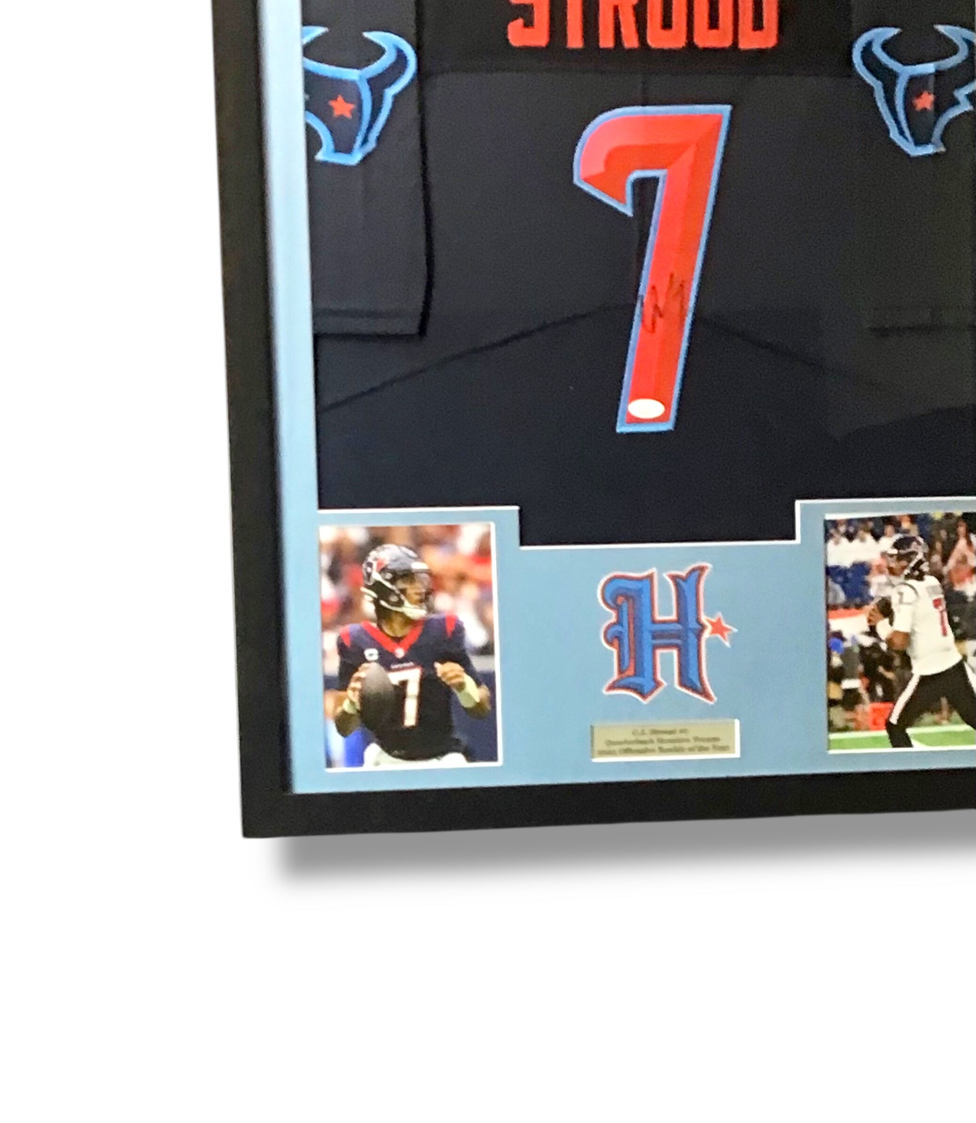 Custom Framed C.J. Stroud Autographed Jersey w/ JSA Cert