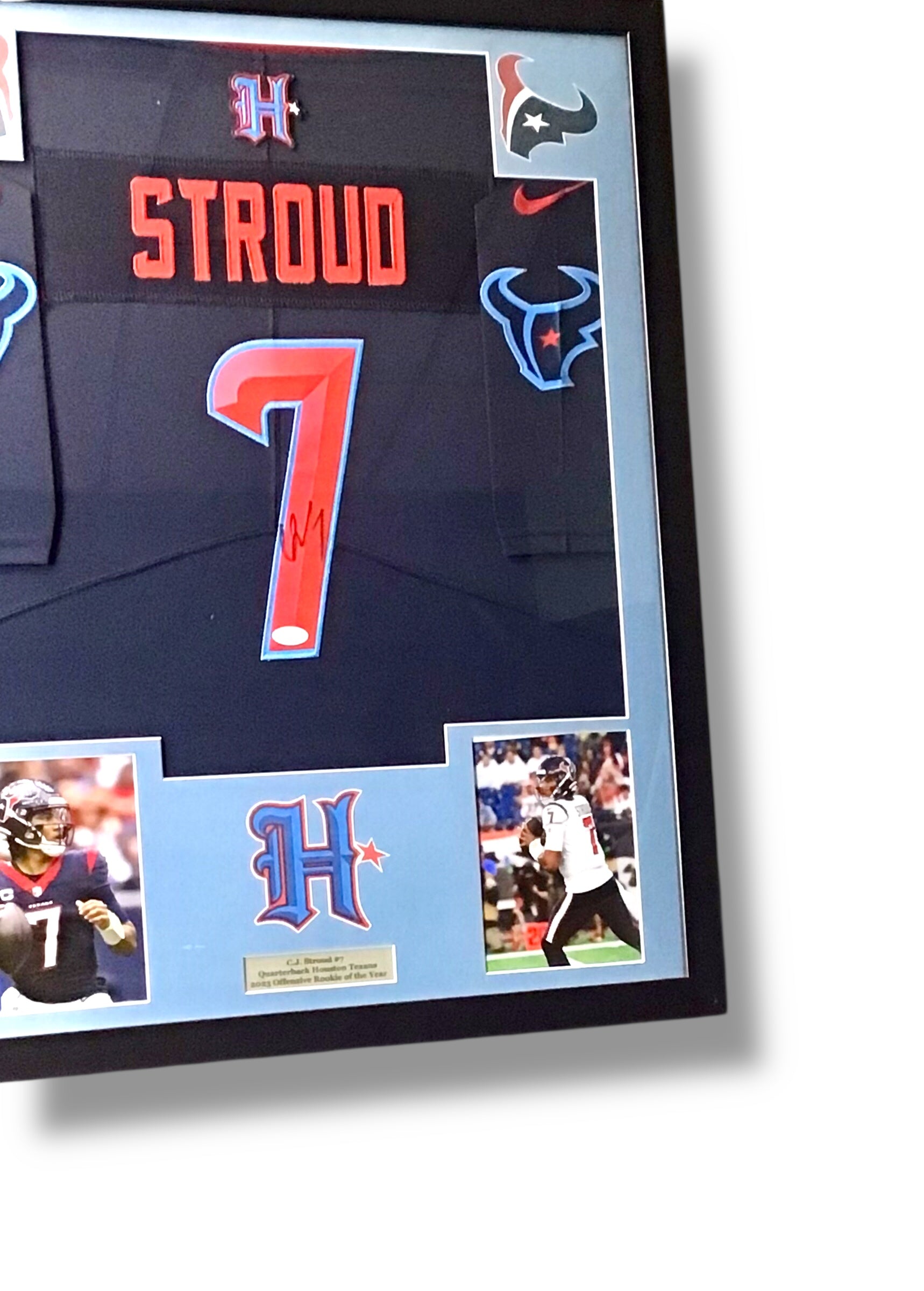 Custom Framed C.J. Stroud Autographed Jersey w/ JSA Cert