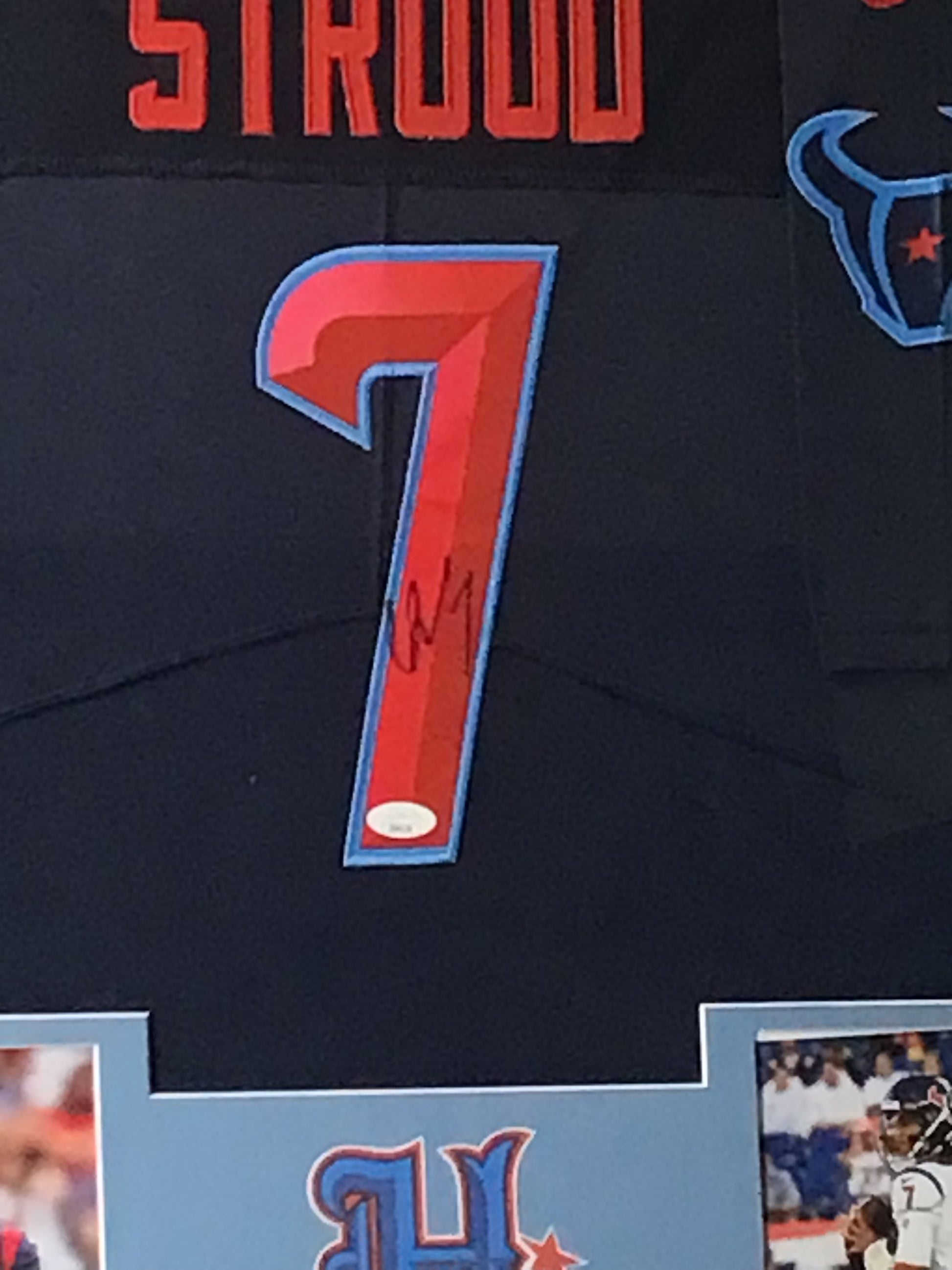 Custom Framed C.J. Stroud Autographed Jersey w/ JSA Cert