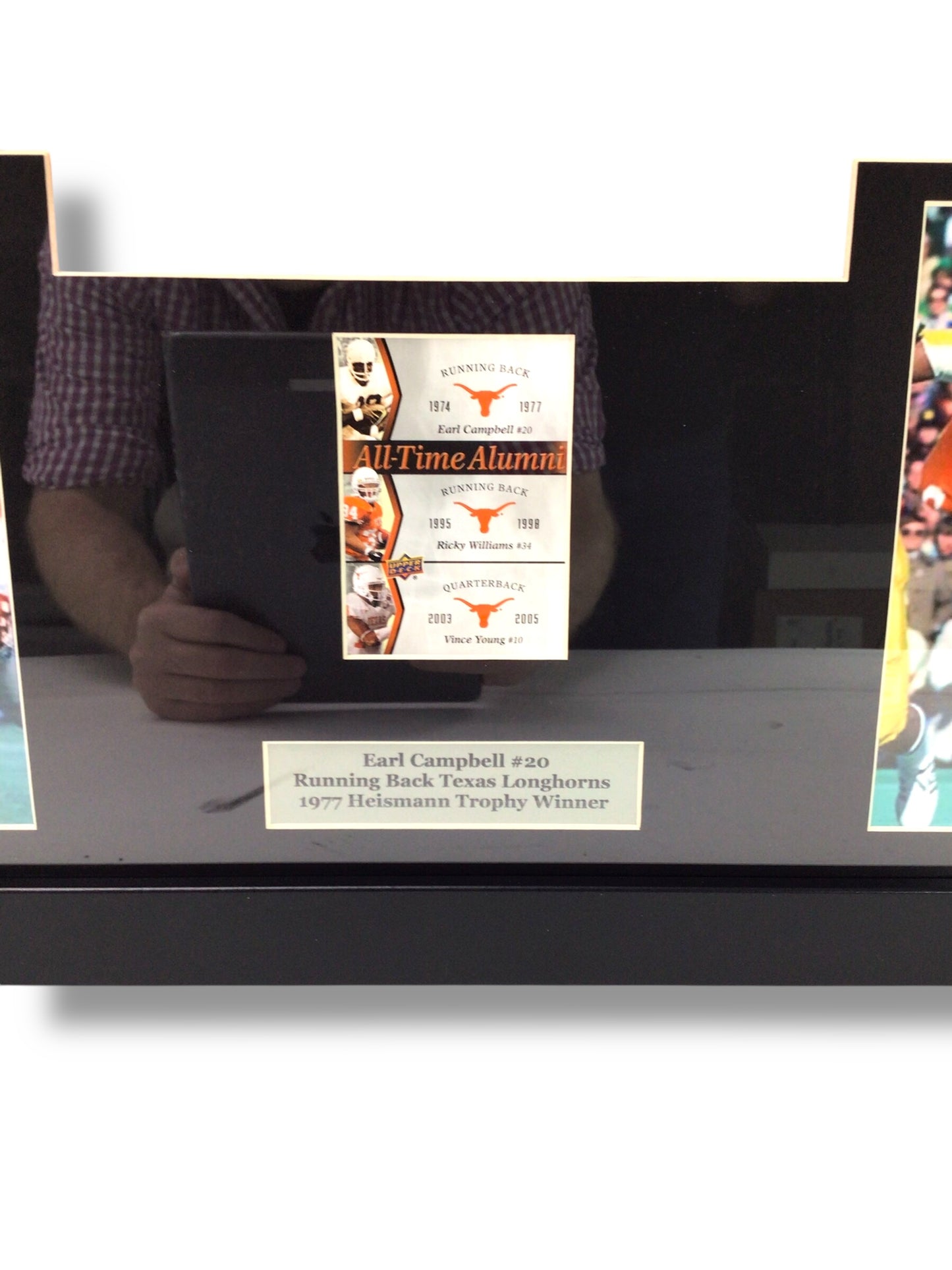 Custom Framed HOF Texas Longhorns Earl Campbell w/ Cert