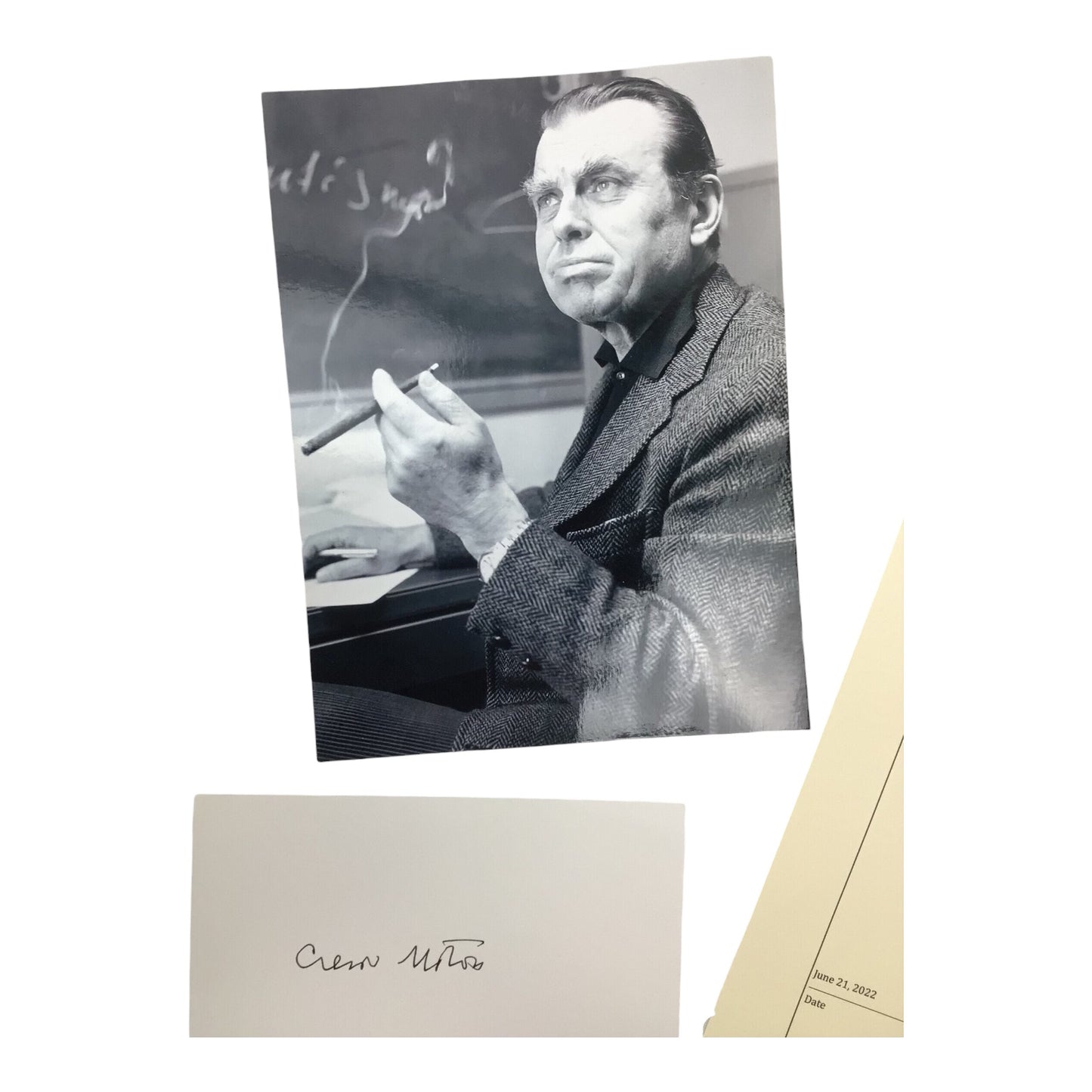 Czesław Miłosz Signed 4x6 Index Card JSA Certified Nobel Prize Winner