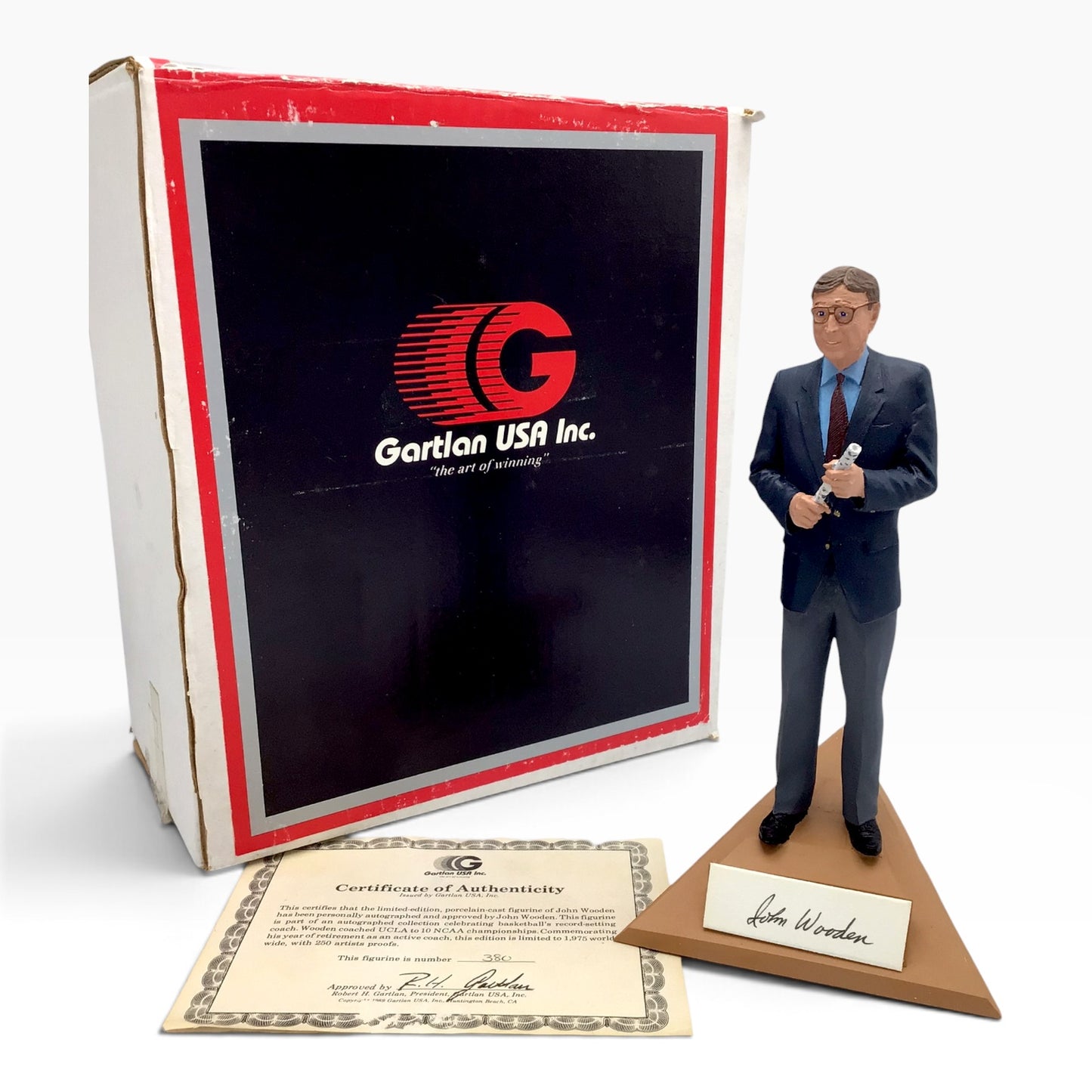 John Wooden Gartlan Figurine – “They Called Him Coach” Limited Edition Porcelain Collectible