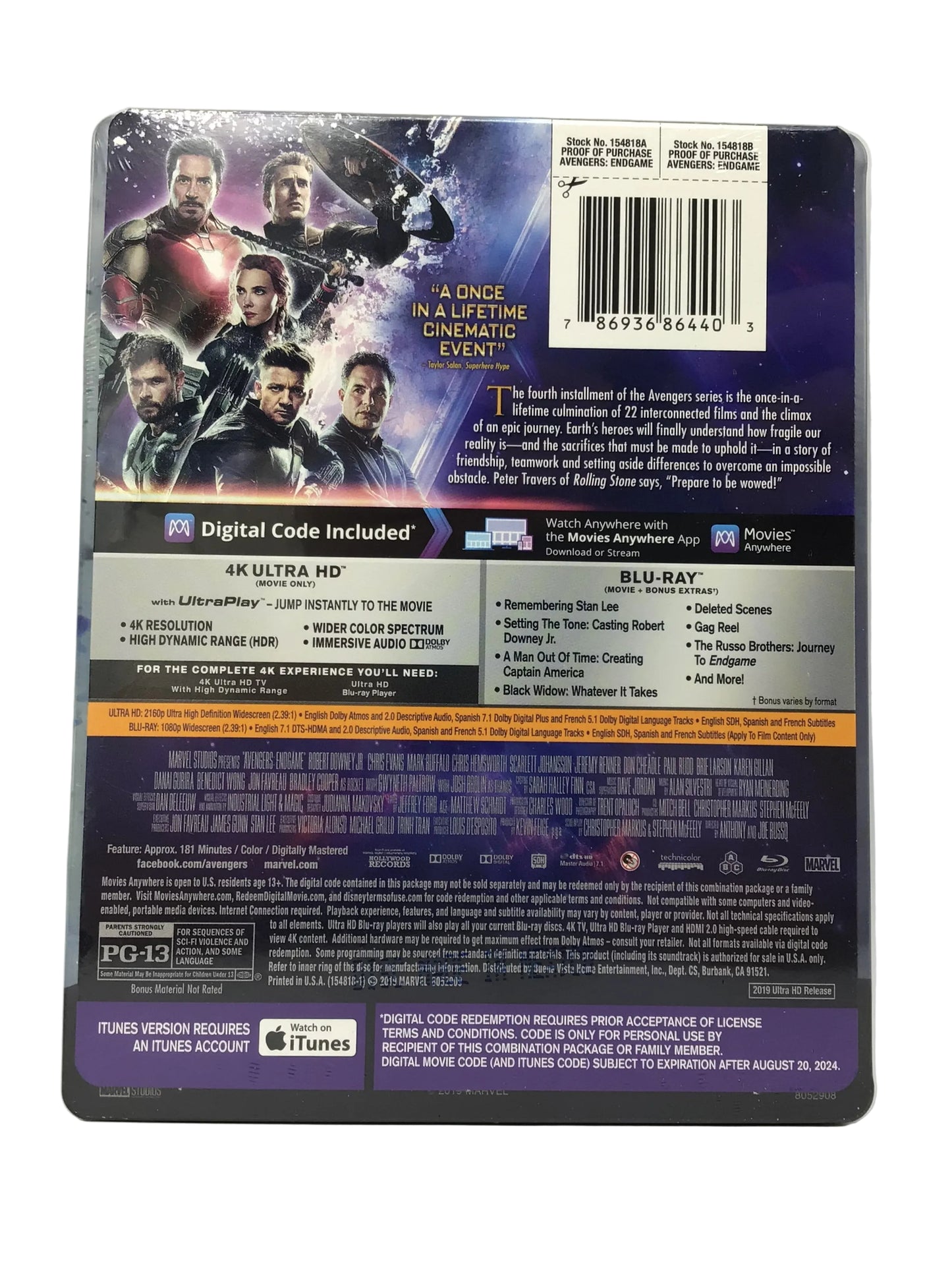 Avengers: Endgame Limited Edition 4K Ultra HD SteelBook Blu-ray – Best Buy Exclusive