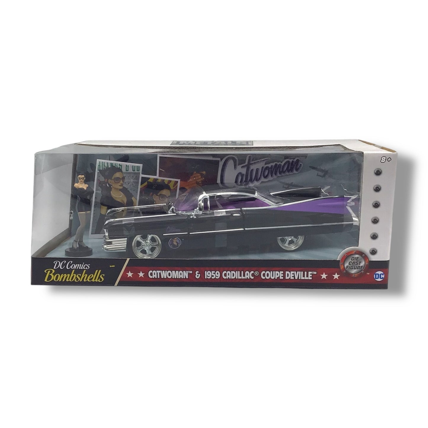 DC Comics Bombshells - Catwoman & 1959 Cadillac Coupe Deville Die Cast Set