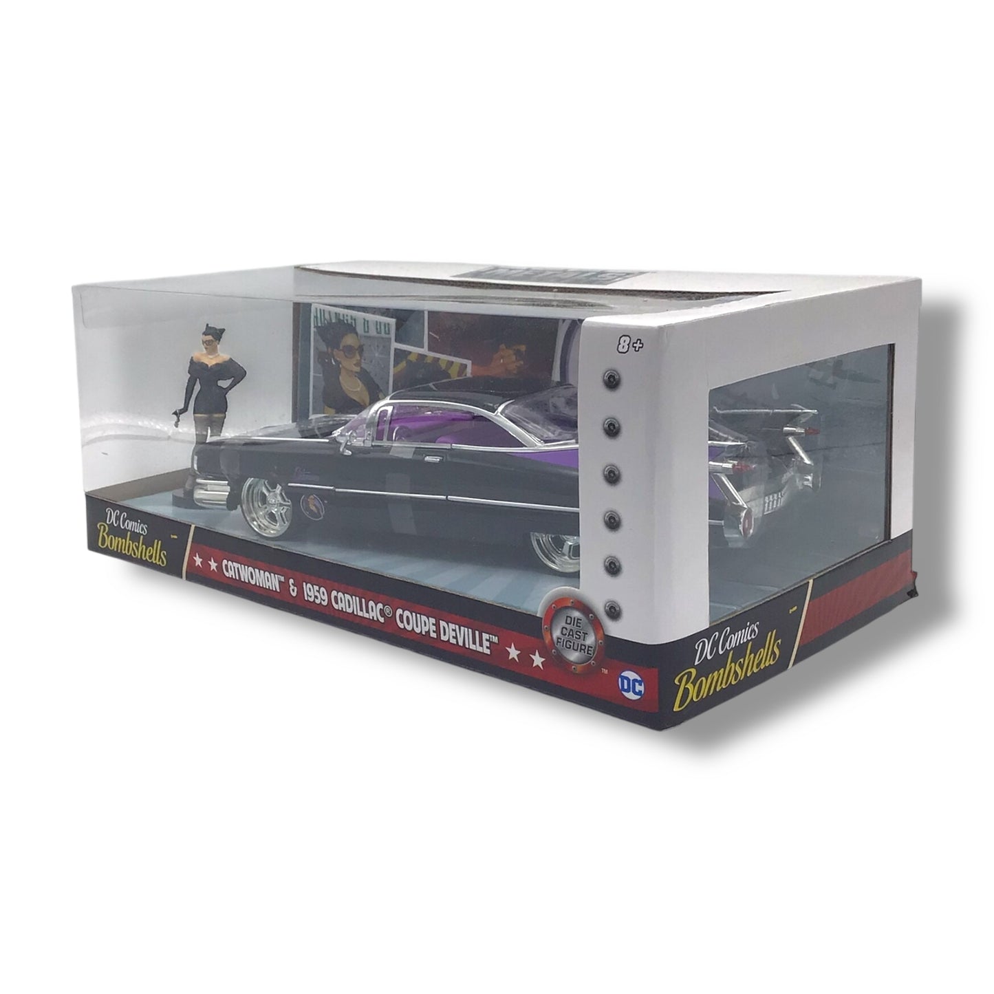 DC Comics Bombshells - Catwoman & 1959 Cadillac Coupe Deville Die Cast Set