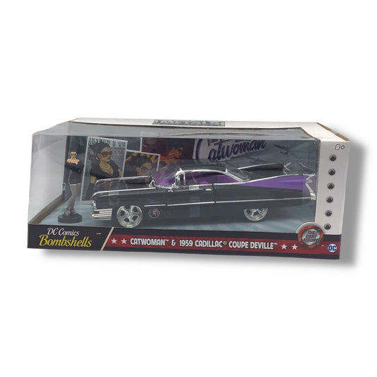 DC Comics Bombshells - Catwoman & 1959 Cadillac Coupe Deville Die Cast Set