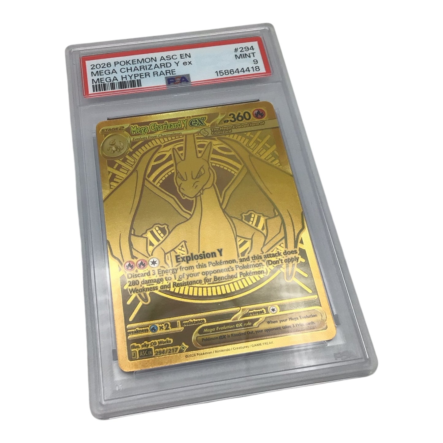 Pokemon ASC EN Mega Charizard Y ex - PSA Graded 9 MINT
