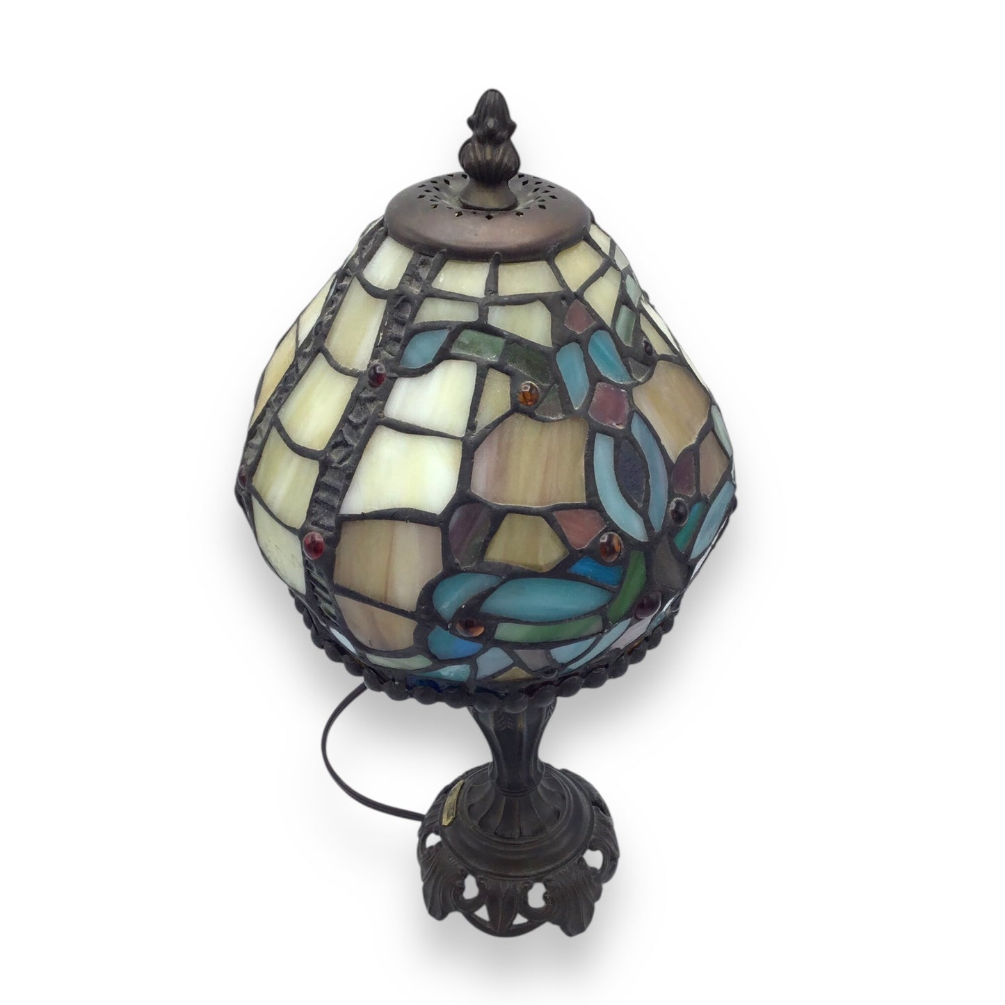 Dale Tiffanys Inc. Antiques Roadshow Lamp - Art Nouveau Stained Glass Desk Lamp Accent Light