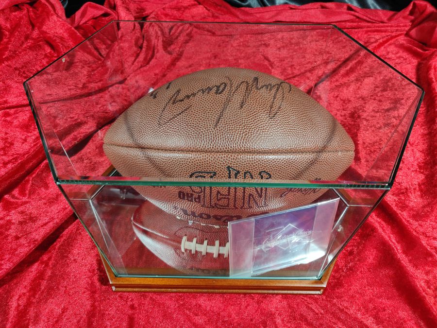 Dan Marino Autographed Football in Display Case Upper Deck Certified
