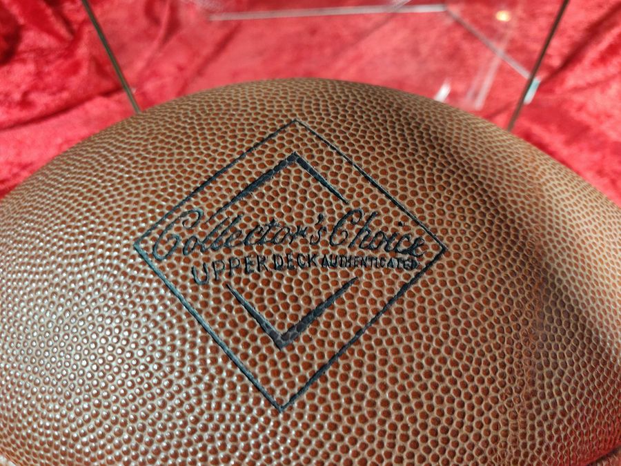 Dan Marino Autographed Football in Display Case Upper Deck Certified