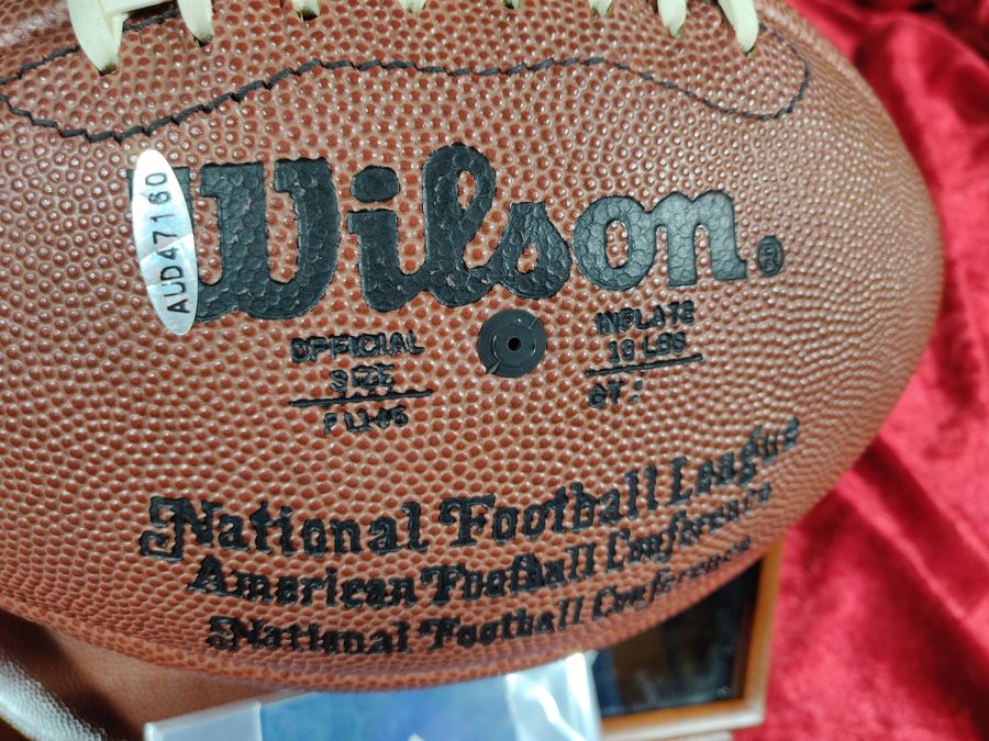 Dan Marino Autographed Football in Display Case Upper Deck Certified