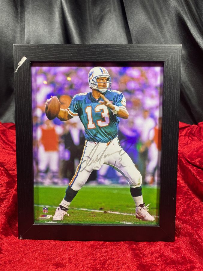 Dan Marino Autographed Photo 8x10 Framed Miami Dolphins NFL Collectible