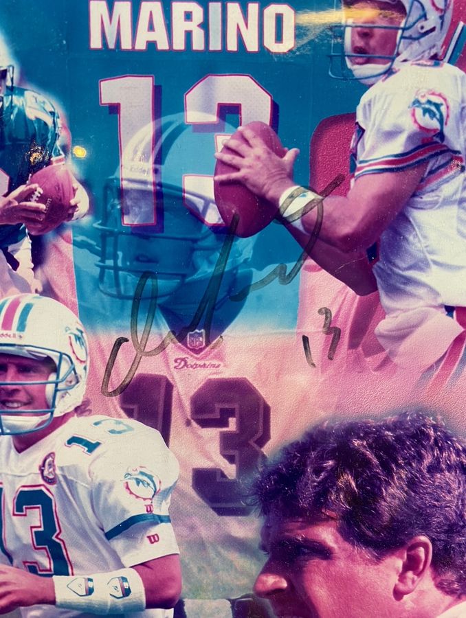 Dan Marino Autographed Photo 8x10 Plaque Miami Dolphins JSA Certified NFL