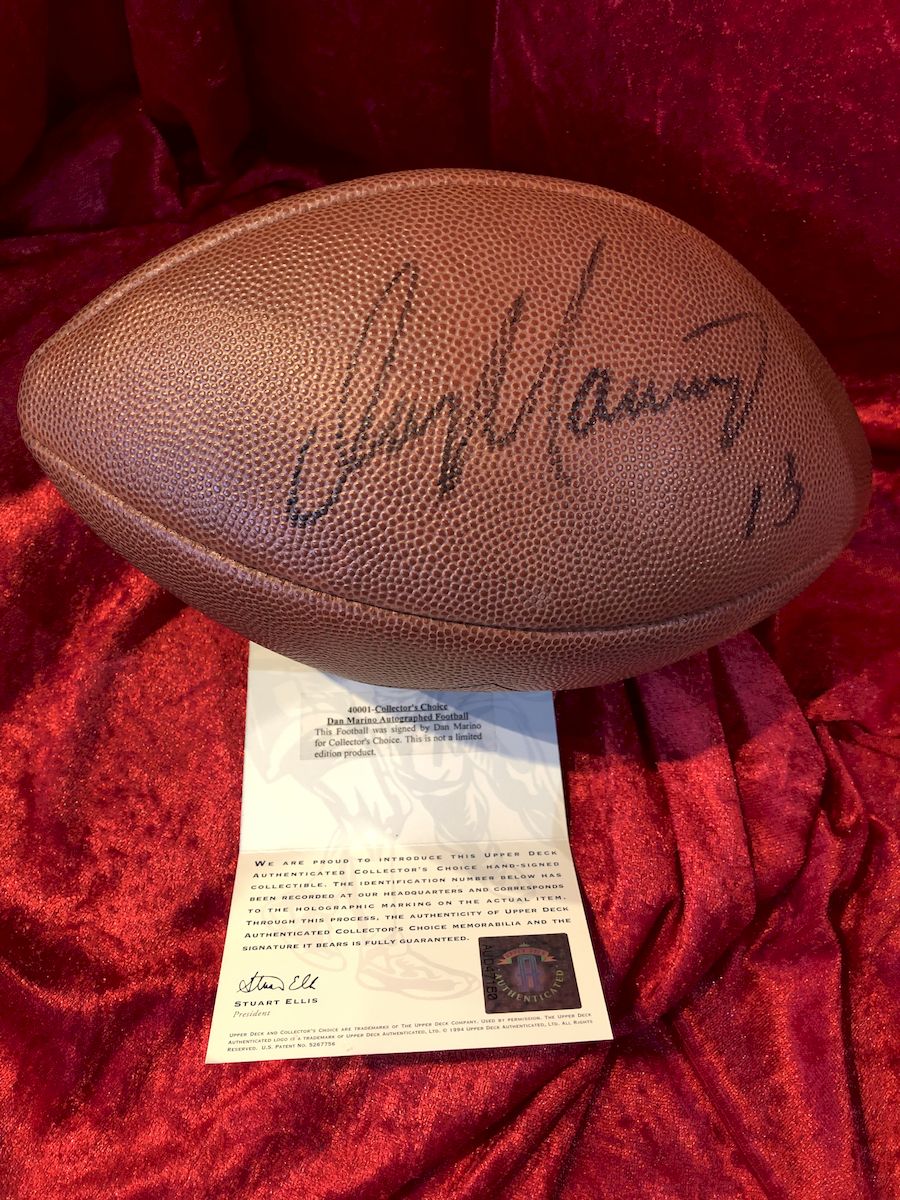 Dan Marino  Autographed Football Memorabilia & NFL Merchandise