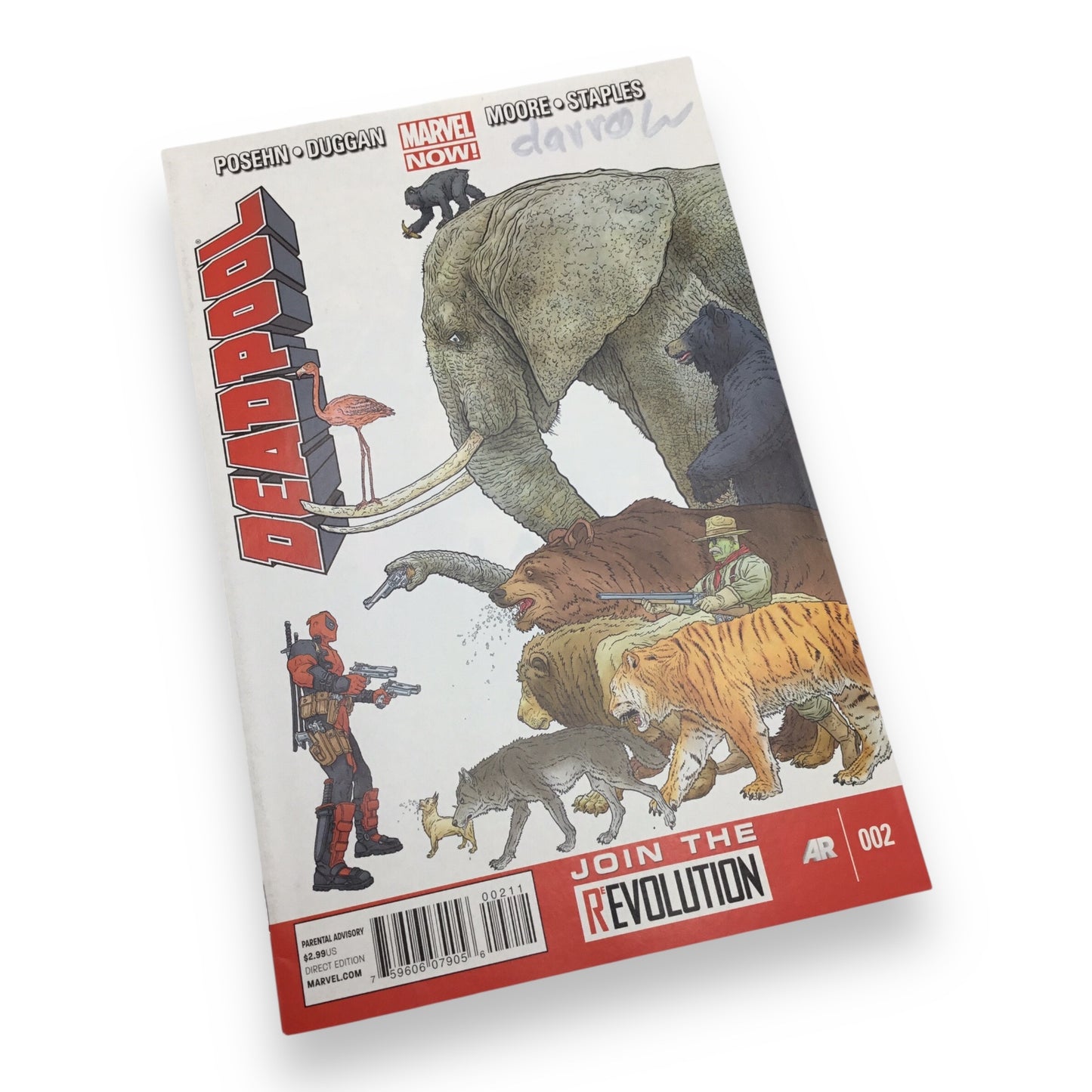 Deadpool #2 (2013, Marvel Comics) Signed by Geof Darrow