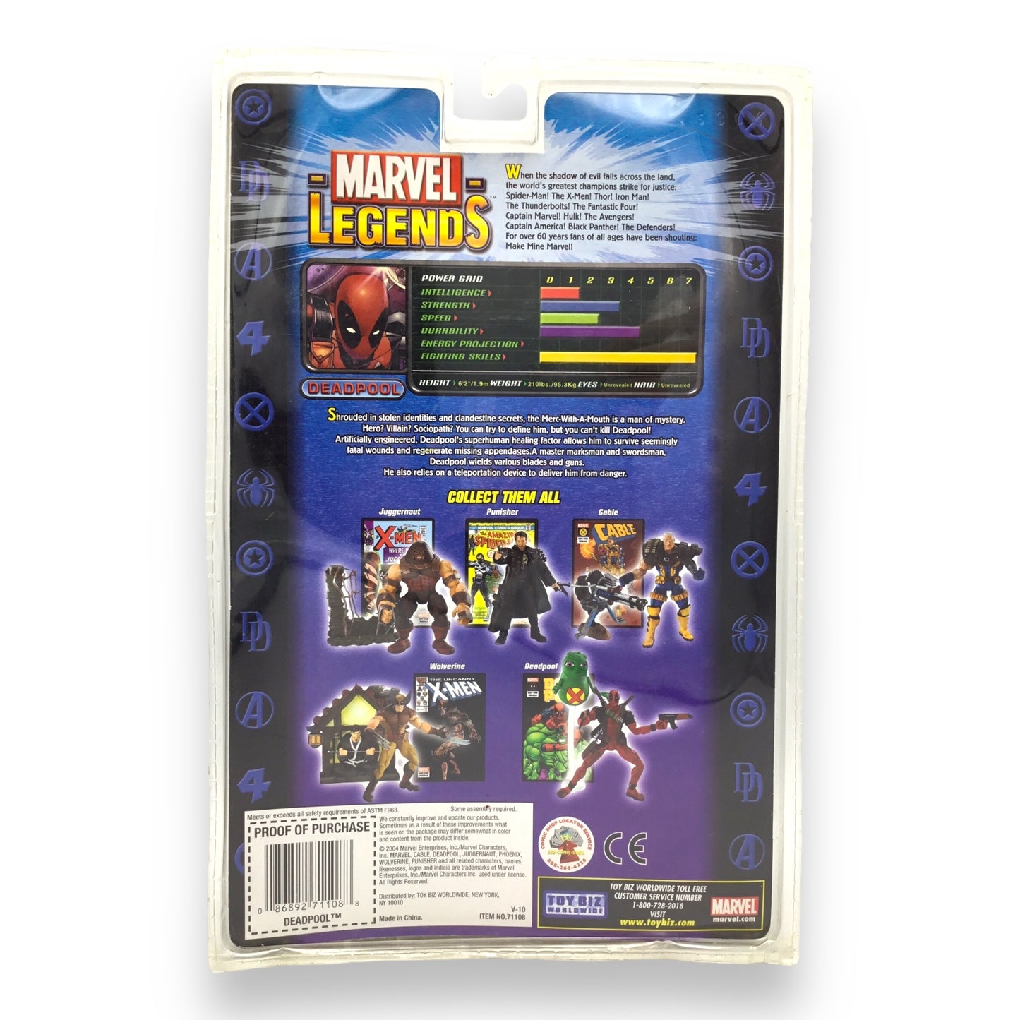 Deadpool (2004) Sealed on Card Marvel Legends Series VI ToyBiz