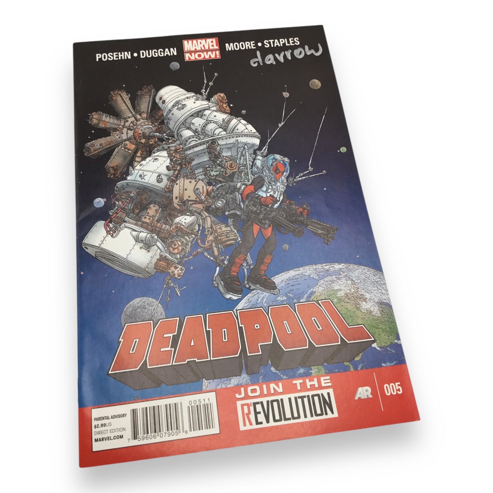 Deadpool #5 (2013, Marvel Comics) Signed by Geof Darrow