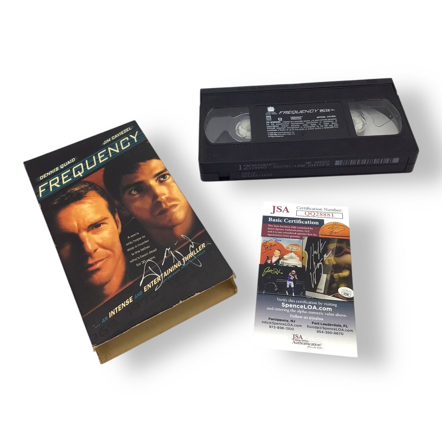 Dennis Quaid Signed Frequency VHS – JSA Authenticated, Rare