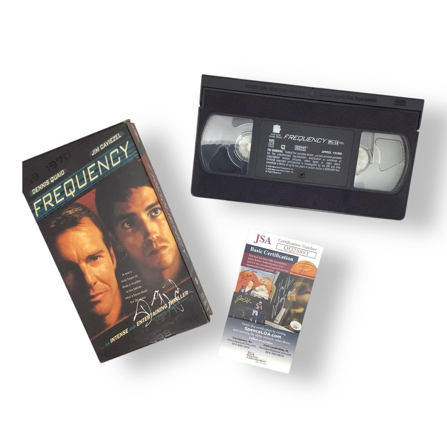 Dennis Quaid Signed Frequency VHS – JSA Authenticated, Rare