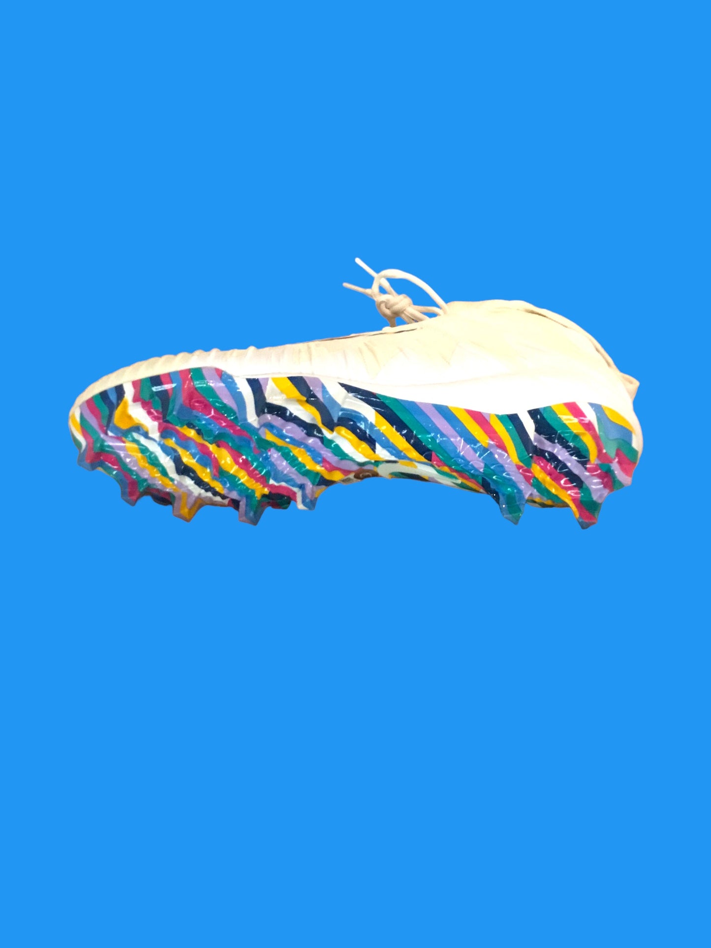 Derrick Henry Autographed Memorabilia Crucial Catch NFL Cancer Awareness Multicolor Ribbon Cleat Shoe