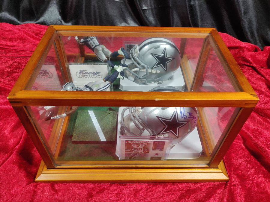 Dez Bryant Autographed Mini Helmet Shadowbox Dallas Cowboys NFL Collectible