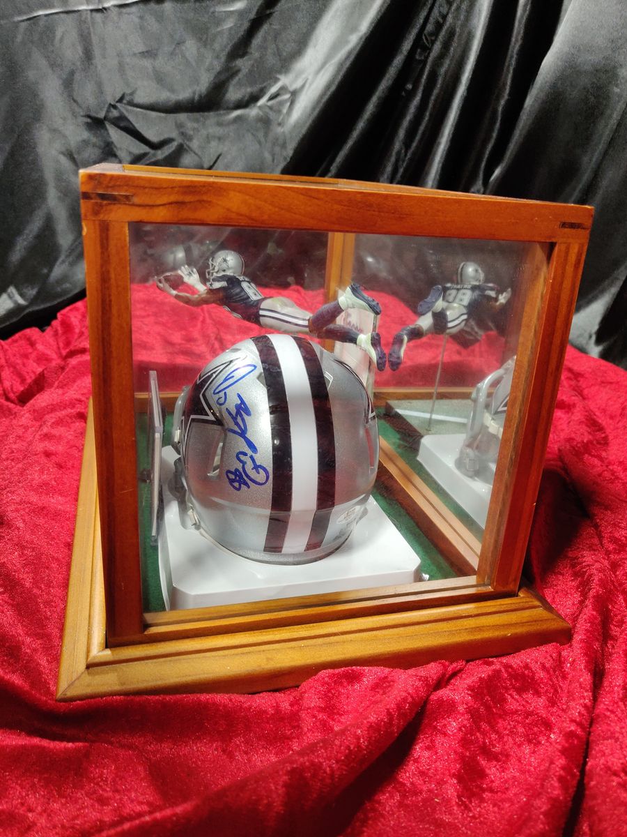 Dez Bryant Autographed Mini Helmet Shadowbox Dallas Cowboys NFL Collectible
