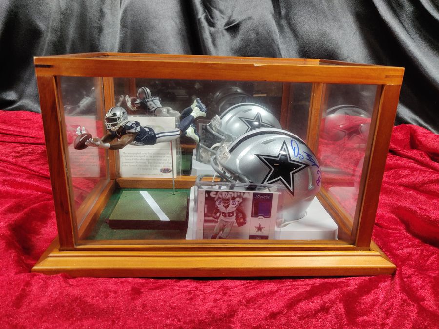 Dez Bryant Autographed Mini Helmet Shadowbox Dallas Cowboys NFL Collectible