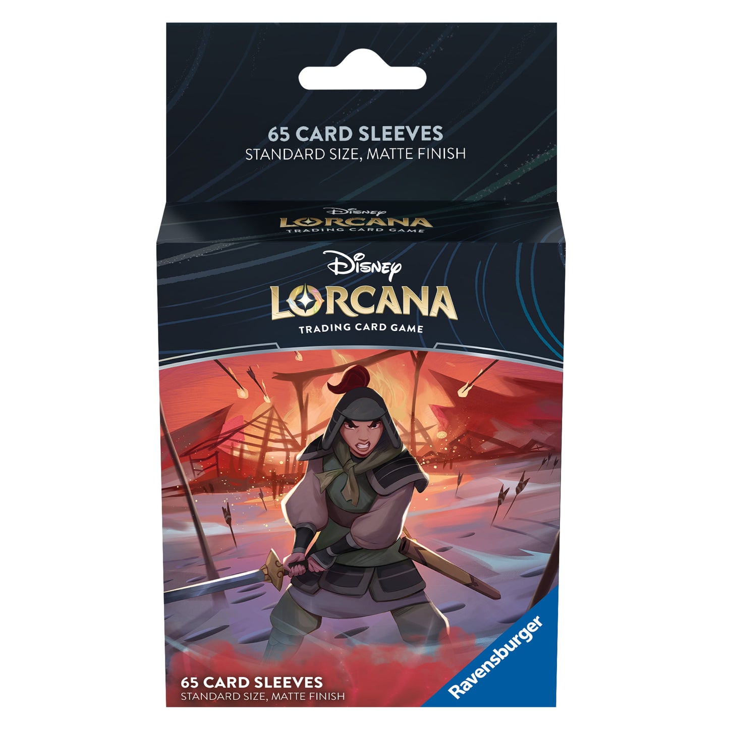 Disney Lorcana TCG: Rise of the Floodborn Card Sleeves – Mulan (65 Pack, Sleeves Only)