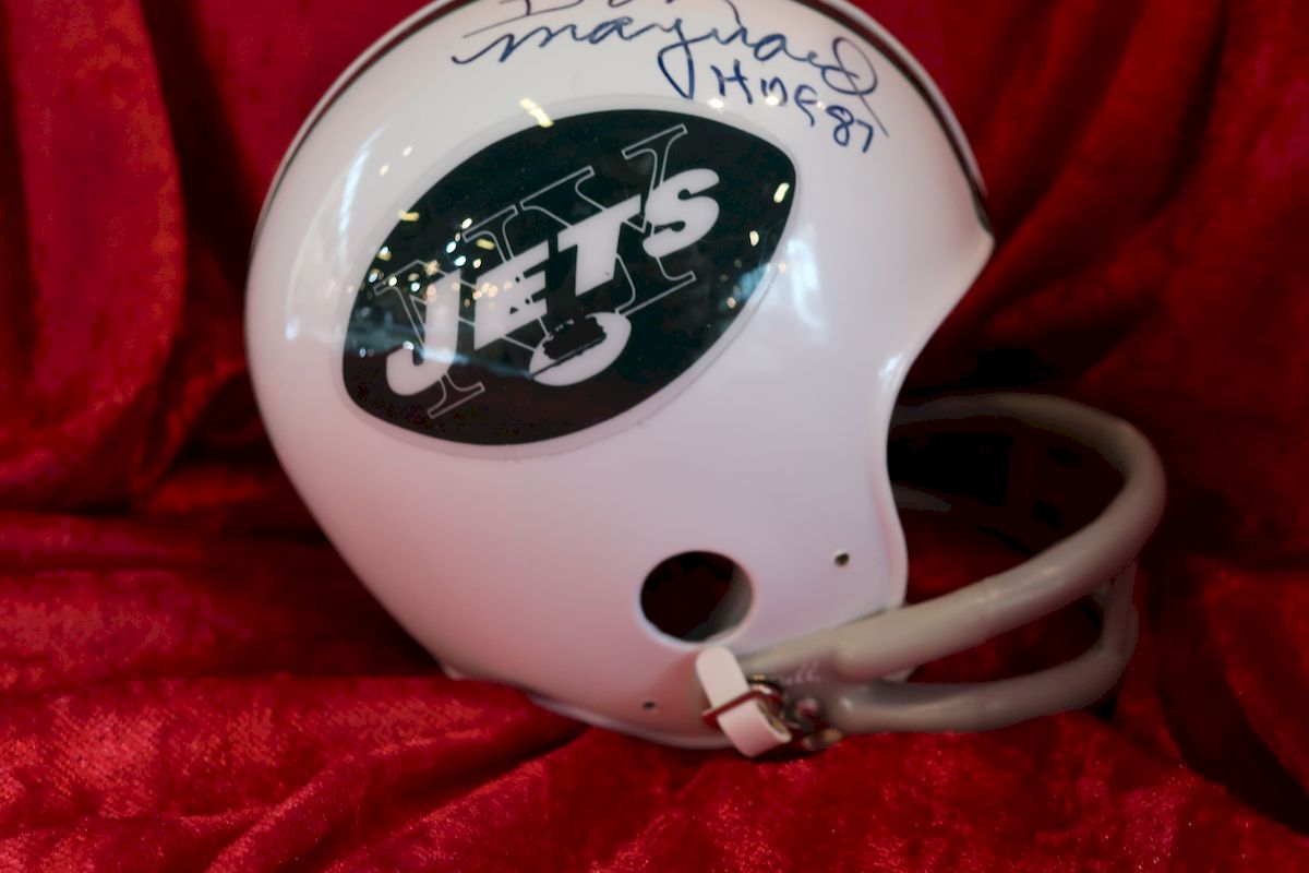 Don Maynard New York Jets Football Autographed Mini Helmet