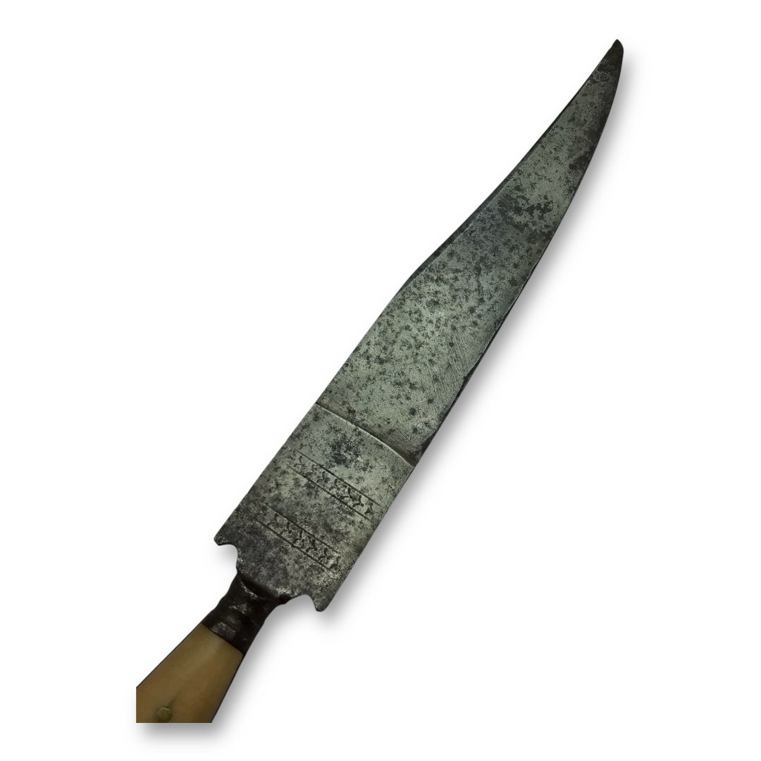 Early American Guardless Bowie Knife - Maker Marked